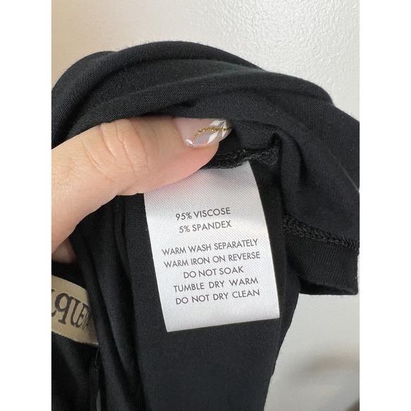 NEW Alquema Cold Open Shoulder Tunic Size 1 US 6 Solid Black Lagenlook Womens - Picture 12 of 12